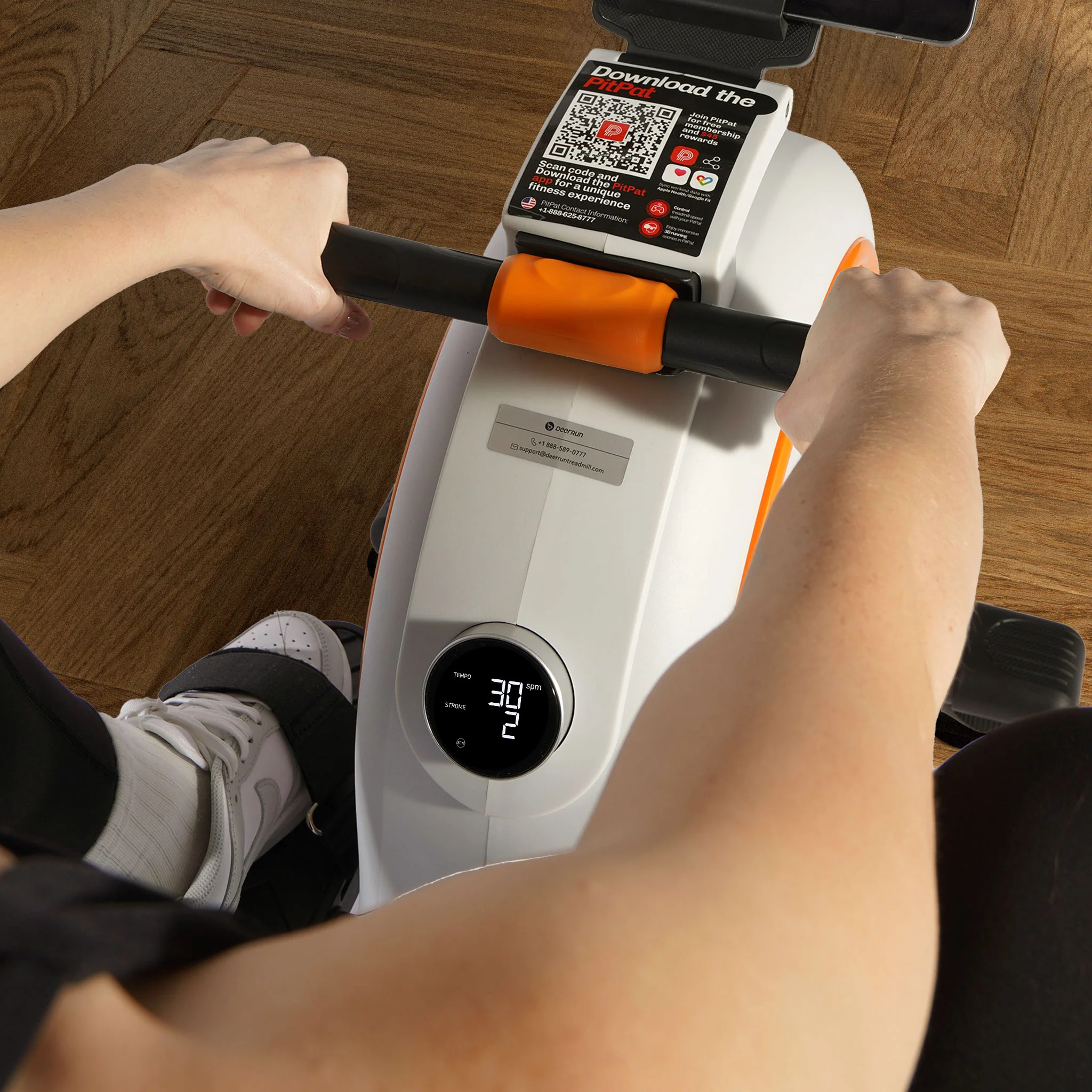 DeerRun RW600 Adjustable 32-Level Magnetic Resistance Long Slide Rail Smart Rowing Machine with PitPat App - Image 9